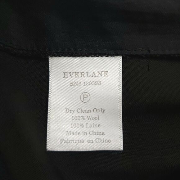 Everlane Wool GoWeave Easy Pants Womens 00 Black Tapered Comfort Lightweight - Picture 10 of 12